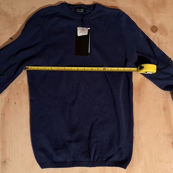Zara Man navy crew neck sweater size S - Picture 4 of 5